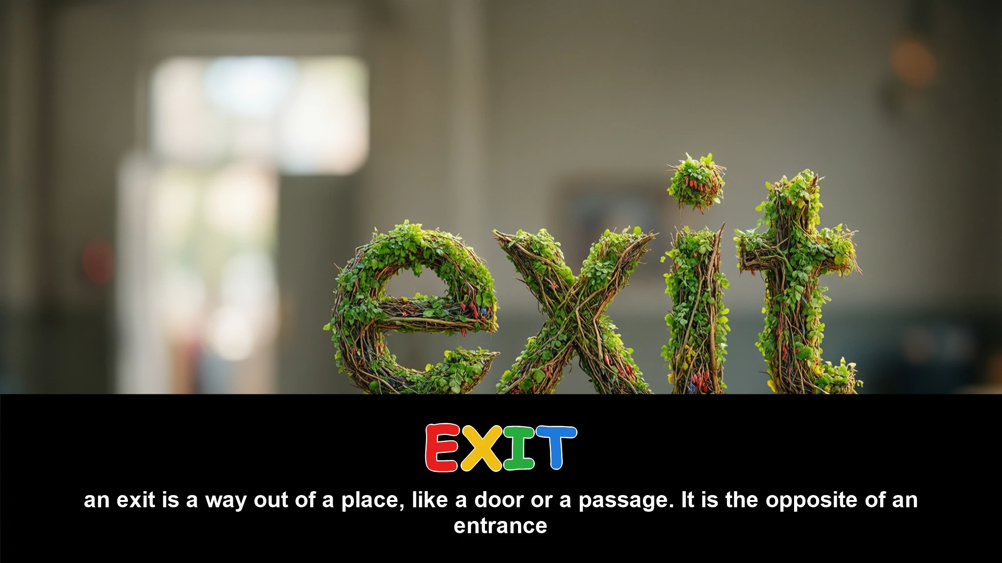 English Illustration for exit